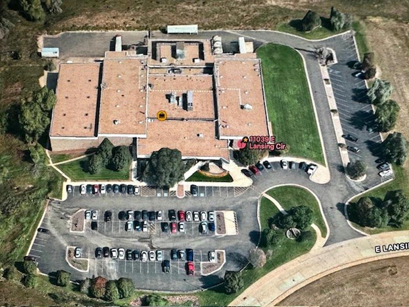 aerial view of Avalon Cabinetry warehouse in Englewood, CO